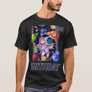 Camiseta 5.º astronauta de cumpleaños niño de 5 años