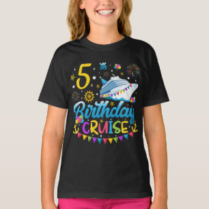 Camiseta 5.º Chica de Fiesta en crucero de cumpleaños