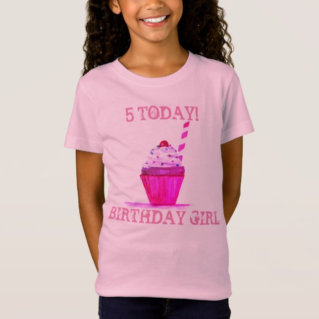 Camiseta 5.º CULPA DE CUMPLEAÑOS Chica 5 Hoy (Anverso)