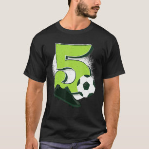 Camiseta 5.º cumpleaños 5 años de edad Fútbol de cumpleaños