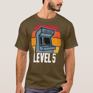 Camiseta 5.º cumpleaños 5 años de edad Videojuego de nivel 