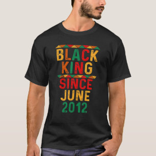 Camiseta 5.º Cumpleaños 5 Años De Rey Negro Desde Junio De 
