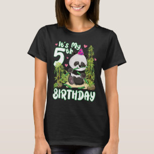 Camiseta 5.º cumpleaños 5 años Fiesta Animal Panda