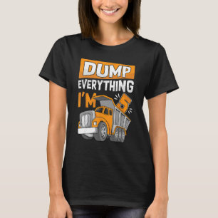 Camiseta 5.º cumpleaños 5 Construcción de niños de cinco añ