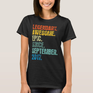 Camiseta 5.º cumpleaños 6 años de edad increíble desde el 2