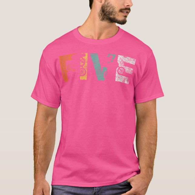 Camiseta 5.º Cumpleaños Bmx Cinco (Anverso)