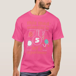 Camiseta 5.º Cumpleaños Científico Mad Scientist Chemi