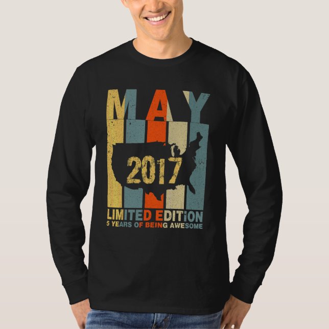 Camiseta 5.º Cumpleaños De Mayo De 2017 5 Años De Ser Incre (Anverso)