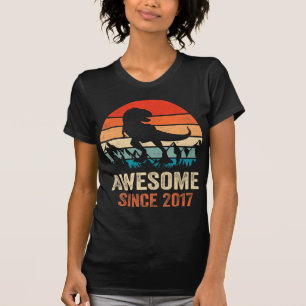 Camiseta 5.º cumpleaños Dinosaurio Niño de 5 años asombroso