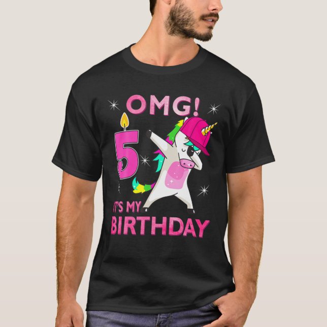 Camiseta 5.º Cumpleaños, ¡Dios mío! Es mi quinto cumpleaños (Anverso)