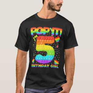 Camiseta 5.º Cumpleaños Fidget Toy Pop It Chica De Cumpleañ