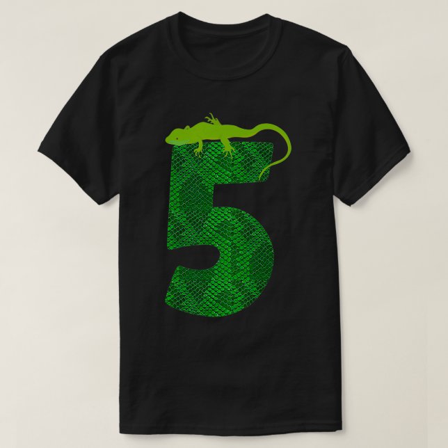 Camiseta 5.º cumpleaños Lizard 5 Fiesta Temática Reptile Ci (Diseño del anverso)