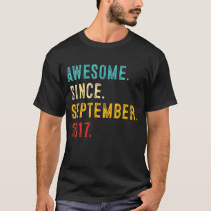 Camiseta 5.º cumpleaños niño de 5 años asombroso desde el 2