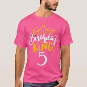 Camiseta 5.º Cumpleaños Rey 5 Años Ideas Fiestas Para Niños