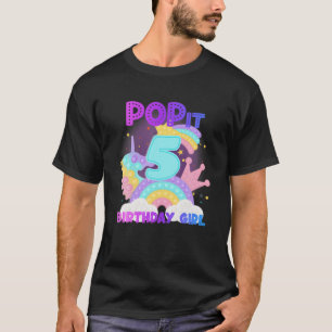 Camiseta 5.º Cumpleaños Unicornio Fidget Pop It Birthday Ch