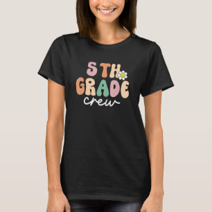 Camiseta 5.º Día feliz de las mujeres retro groovy