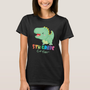 Camiseta 5.º Equipo De Grado Cute Dinosaurio Primer Día De