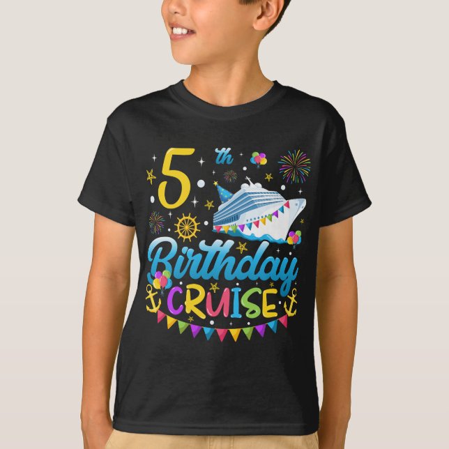 Camiseta 5.º Fiesta del Día B de crucero de cumpleaños (Anverso)