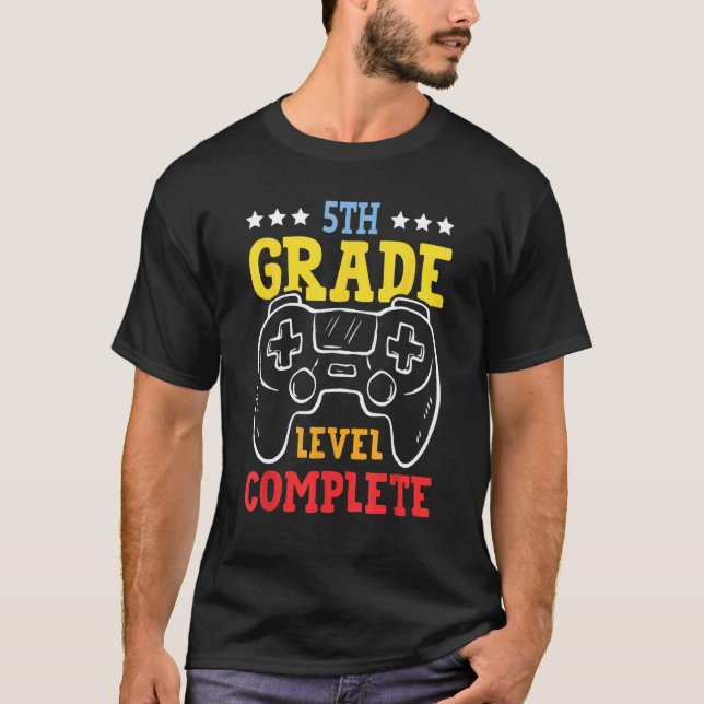 Camiseta 5.º Grado Completo El Último Día Del Juego Escolar (Anverso)
