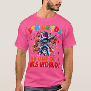 Camiseta 5.º Grado De Este Cohete Espacial Mundial Quinto