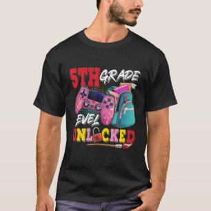 Camiseta 5.º Grado De Videojuego Desbloqueado De Vuelta A L