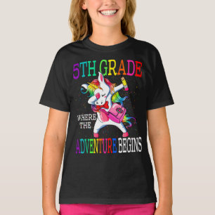 Camiseta 5.º Grado Donde Comienza La Aventura Unicornio