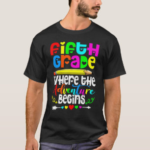 Camiseta 5.º Grado Donde La Aventura Comienza El Quinto Gra