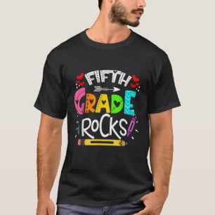 Camiseta 5.º grado rocas mecerse profesor de quinto grado