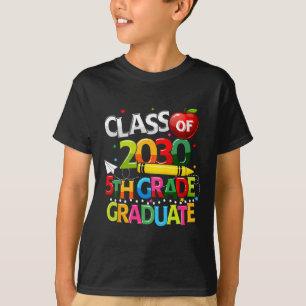 Camiseta 5.º Graduado De 2030 Último Día De La Escuela