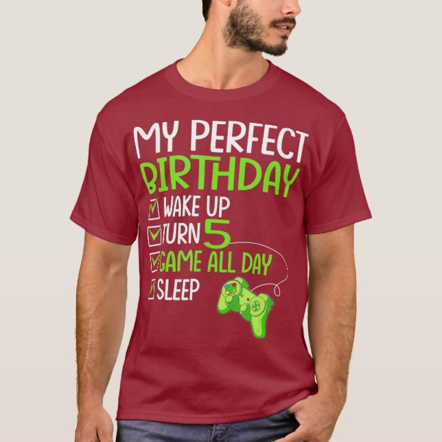 Camiseta 5.º Jugador de Cumpleaños Perfecto (Anverso)