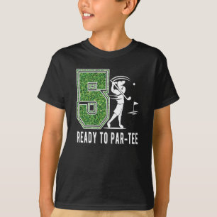 Camiseta 5.º Jugador de Golf Regalo Cumpleaños Niño de 5