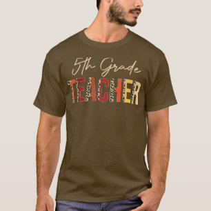 Camiseta 5.º Leopardo Maestre otoño Amantes de otoño gracia