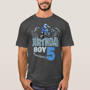 Camiseta 5.º Nacimiento Chico Motocross ciclista sucia de 5