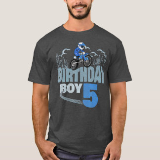 Camiseta 5.º Nacimiento Chico Motocross ciclista sucia de 5