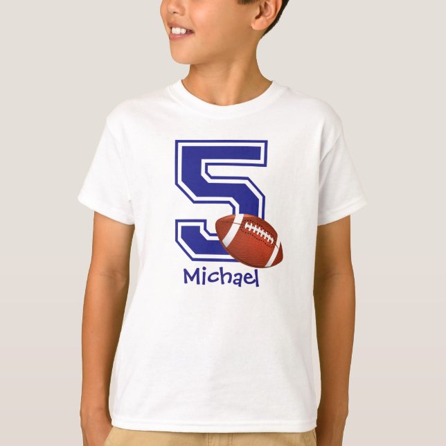 Camiseta 5.º Nacimiento de fútbol personalizado (Anverso)
