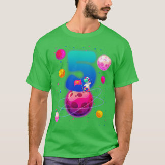 Camiseta 5.º Nacimiento Espacio De Fiesta Lover Bday Regalo