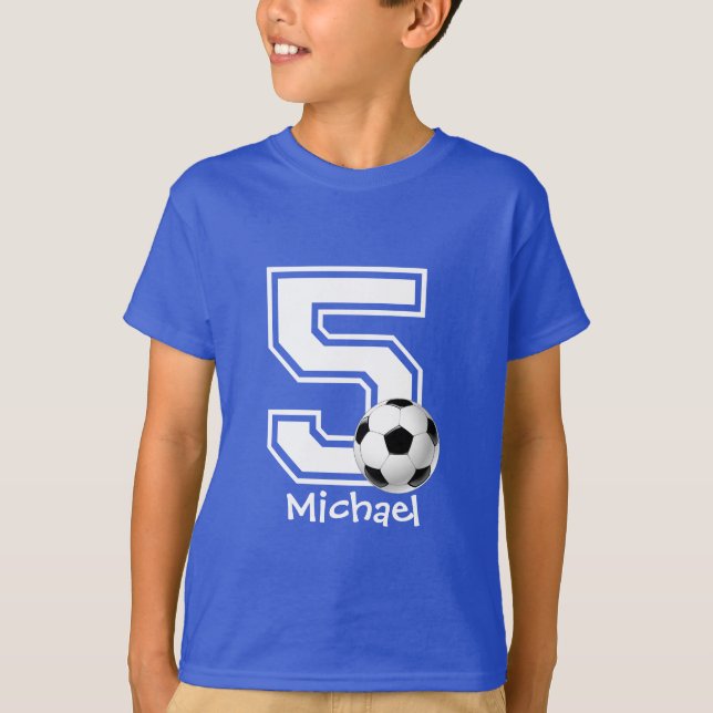 Camiseta 5.º Nacimiento Fútbol personalizado-2 (Anverso)