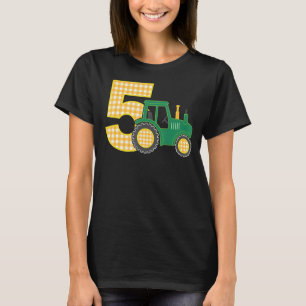Camiseta 5.º Nacimiento Niño 5 Años Tractor de Camión Granj