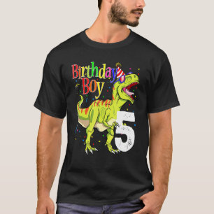 Camiseta 5.º Nacimiento Niño Dinosaurio Rawr Soy 5 Dinosaur