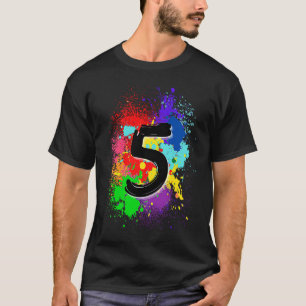 Camiseta 5.º Nacimiento Pintador Número 5