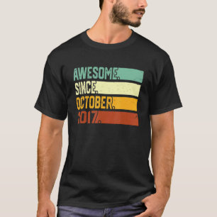 Camiseta 5.º niño de cumpleaños 5 años asombroso desde el 2