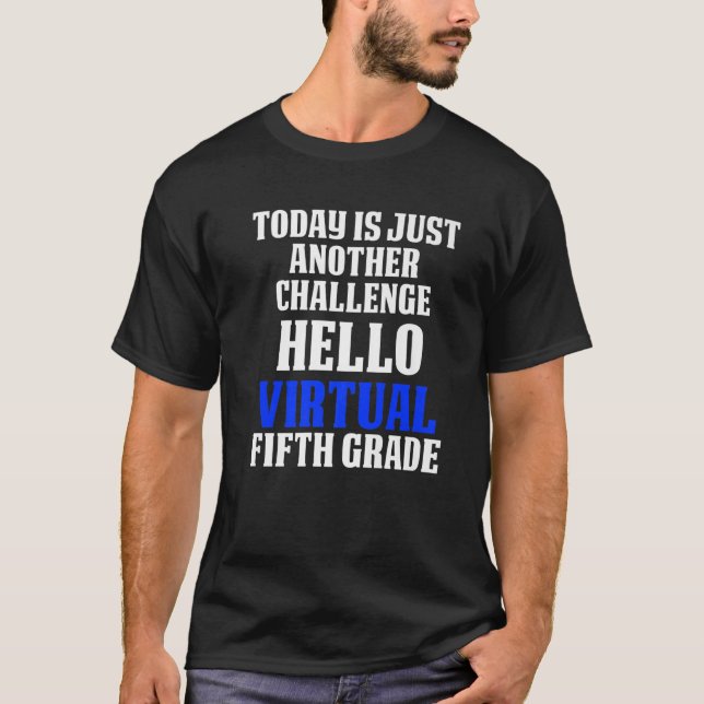 Camiseta 5.º Quinto Grado Escuela Virtual En Línea (Anverso)