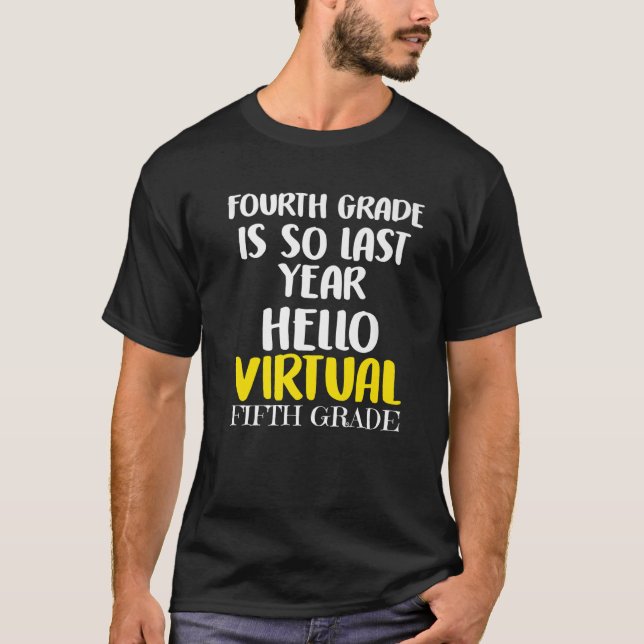 Camiseta 5.º Quinto Grado Escuela Virtual En Línea (Anverso)
