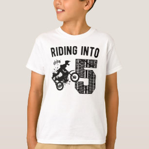 Camiseta 5.º regalo de cumpleaños Bicicleta sucia Motocro