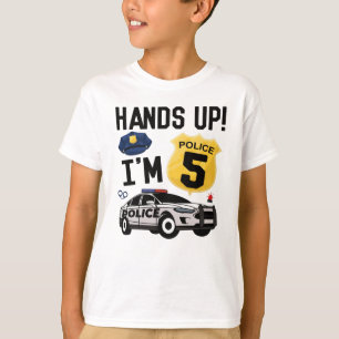 Camiseta 5.º Regalo de cumpleaños Oficial de policía Ni