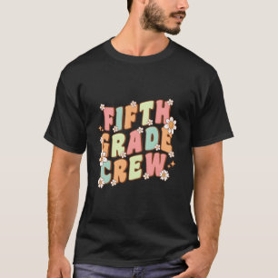 Camiseta 5.º Teac De Flores De Daisy Retro De Quinto Grado