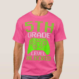 Camiseta 5.º videojuego desbloqueado de nivel universitario