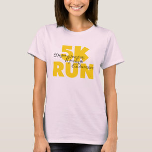 Camiseta 5.000 Correr Deportes De Atletismo De Ruteo Amaril