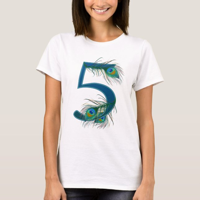 Camiseta 5 / 5 / 5 Aniversario / número 5 (Anverso)