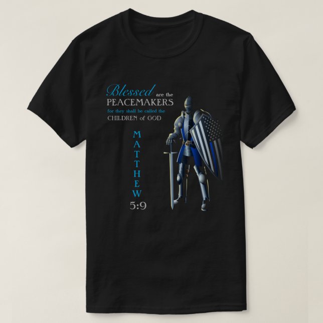 Camiseta 5:9 de la Línea Azul delgada de Estados U (Diseño del anverso)